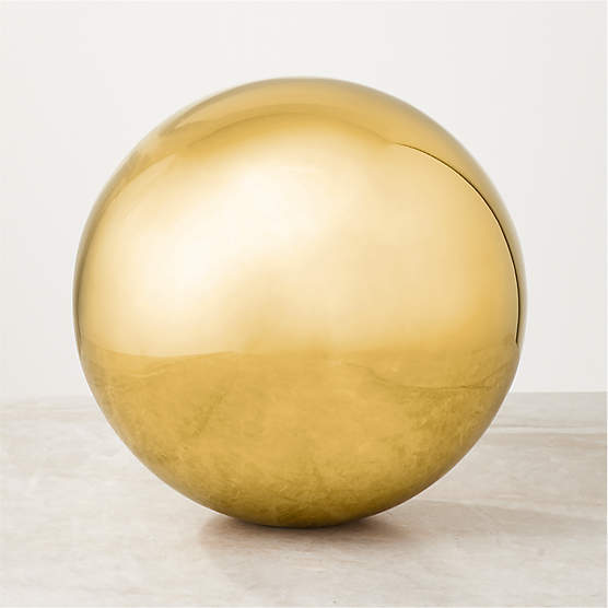 Nix Champagne Gold Decorative Orb 12"