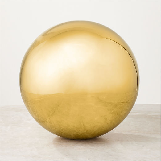 Nix Champagne Gold Decorative Orb 12"