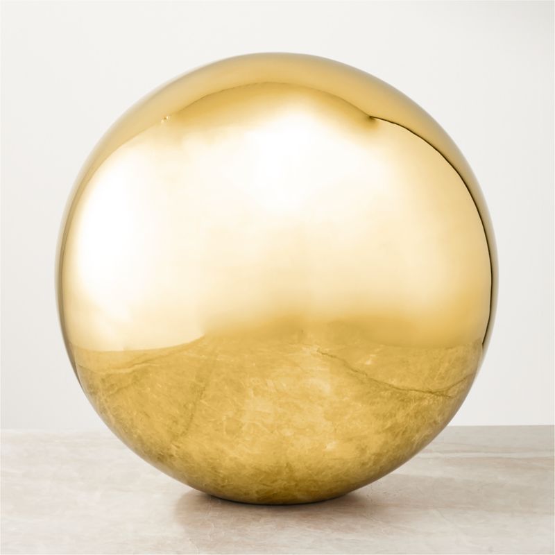 Nix Champagne Gold Decorative Orb 16" - image 0 of 5