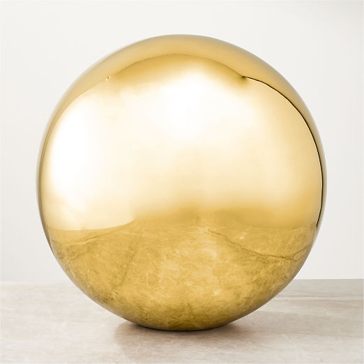 Nix Champagne Gold Decorative Orb 16"