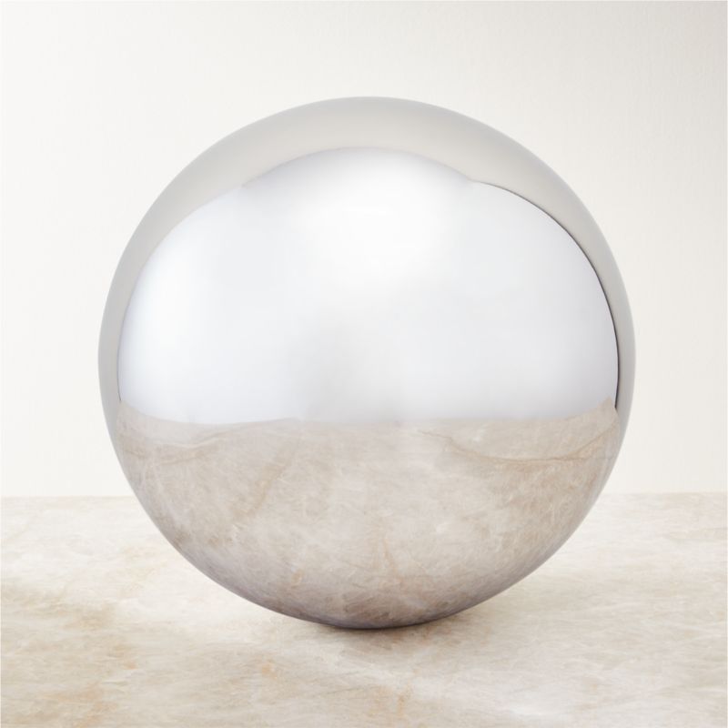 Nix Stainless Steel Decorative Orb 12" - image 0 of 8