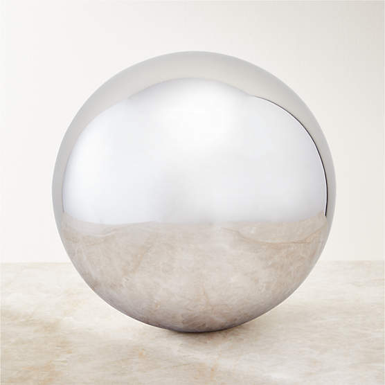 Nix Stainless Steel Decorative Orb 12"