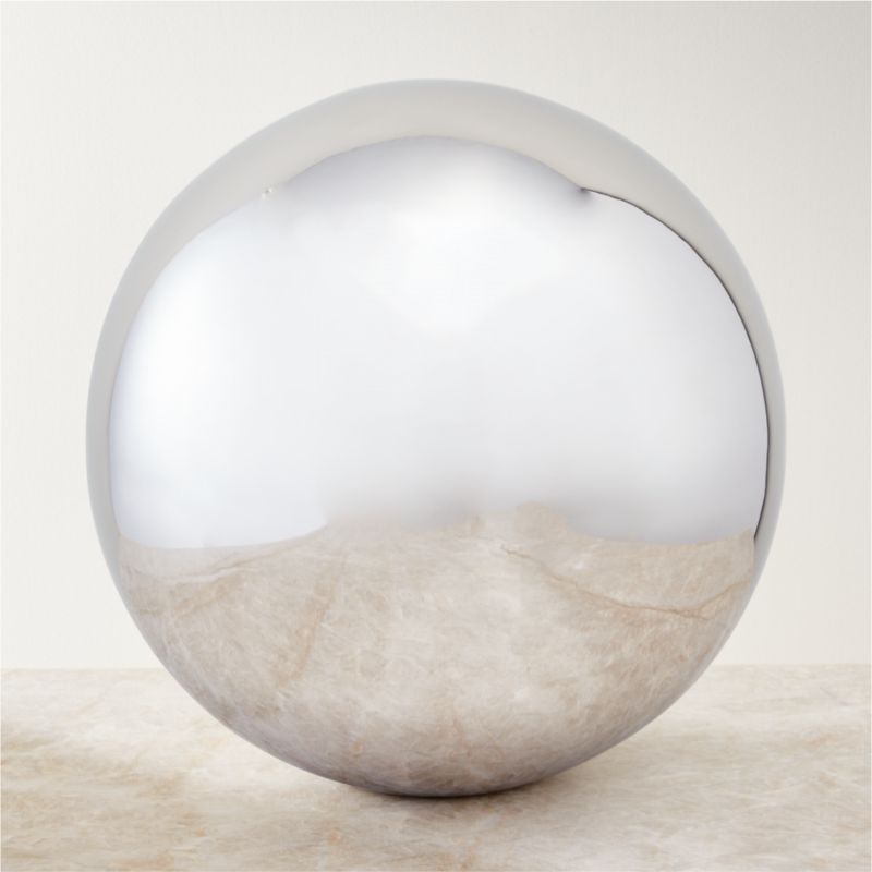 Nix Stainless Steel Decorative Orb 16" - image 0 of 8