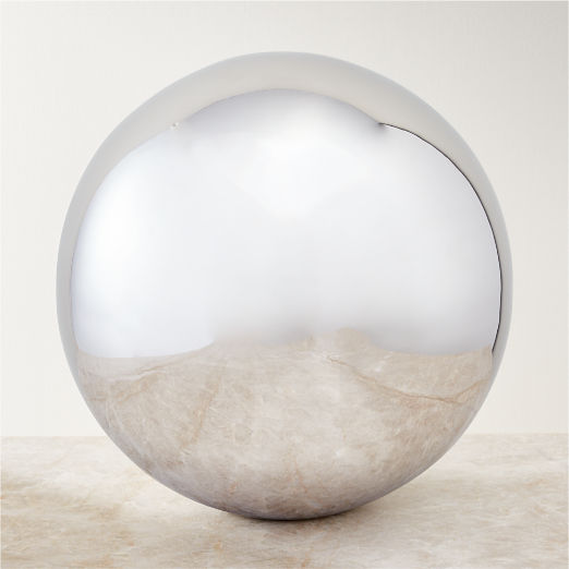 Nix Stainless Steel Decorative Orb 16"