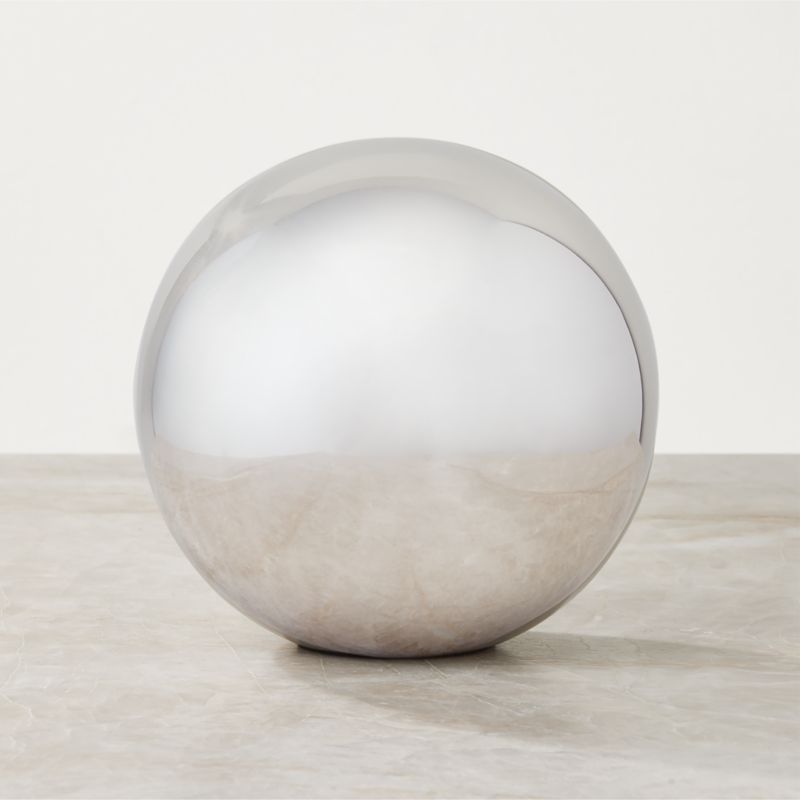 Nix Stainless Steel Decorative Orb 4.75" - image 0 of 8