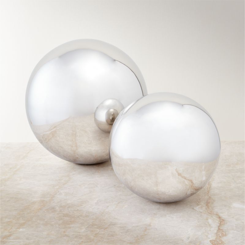 Nix Stainless Steel Decorative Orb 16" - image 2 of 8