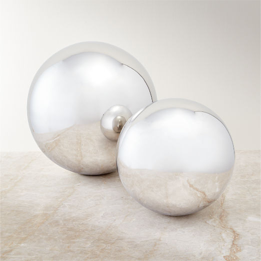 Nix Stainless Steel Decorative Orb 12"