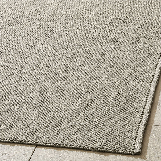 Niya Cool Grey Indoor/Outdoor Performance Boucle Area Rug