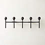 View Noa Black Floral Marble Wall Coat Rack - image 1 of 4