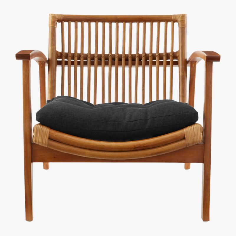 Noelie Rattan Lounge Chair with Black Cushion - image 6 of 14