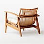 View Noelie Rattan Lounge Chair with White Cushion - image 7 of 9