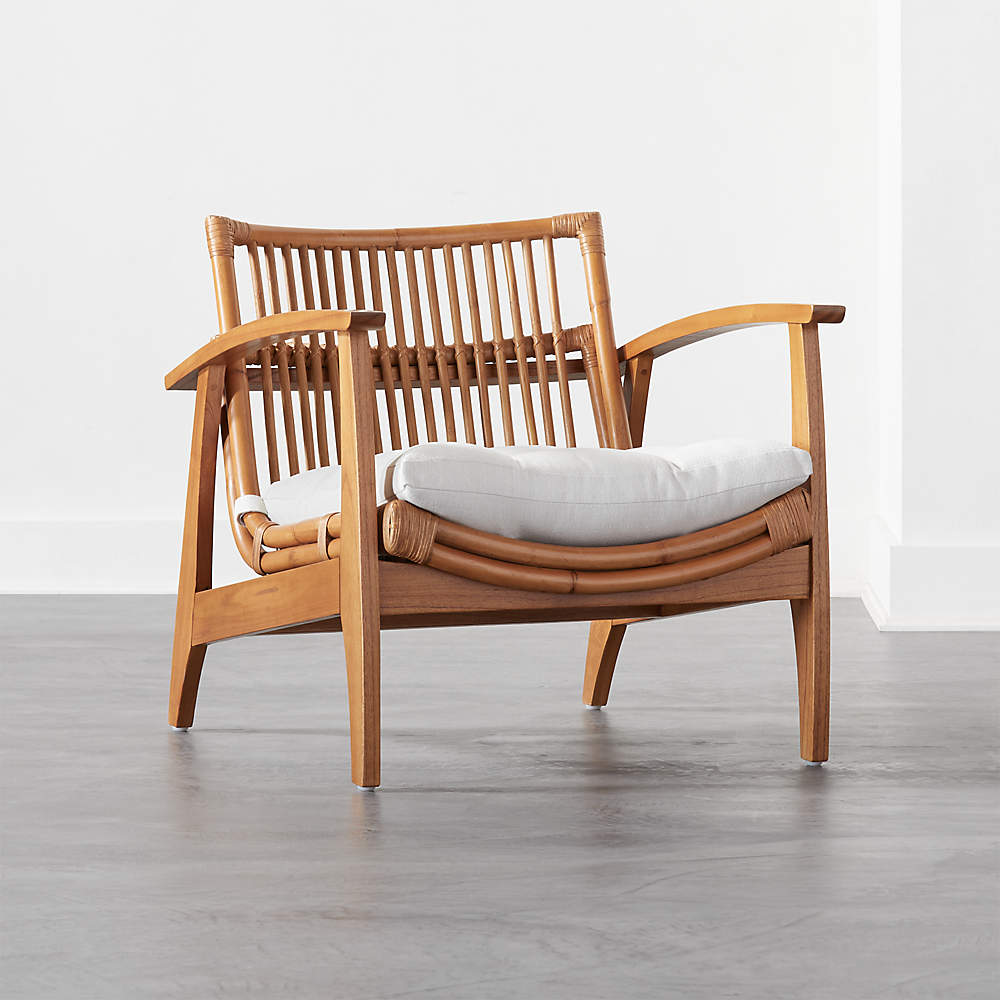 rattan lounge chair with cushion