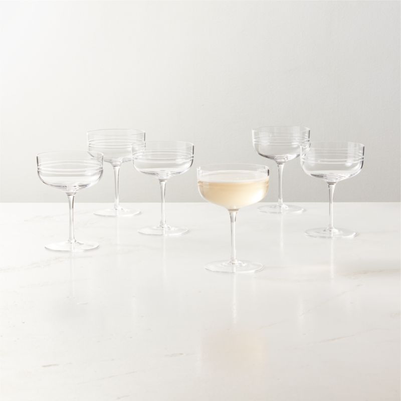 Noemie Etched Coupe Glass Set of 6 by goop - image 0 of 10