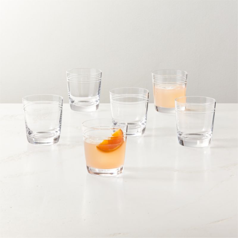 Noemie Etched Double Old-Fashioned Glass Set of 6 by goop - image 0 of 11