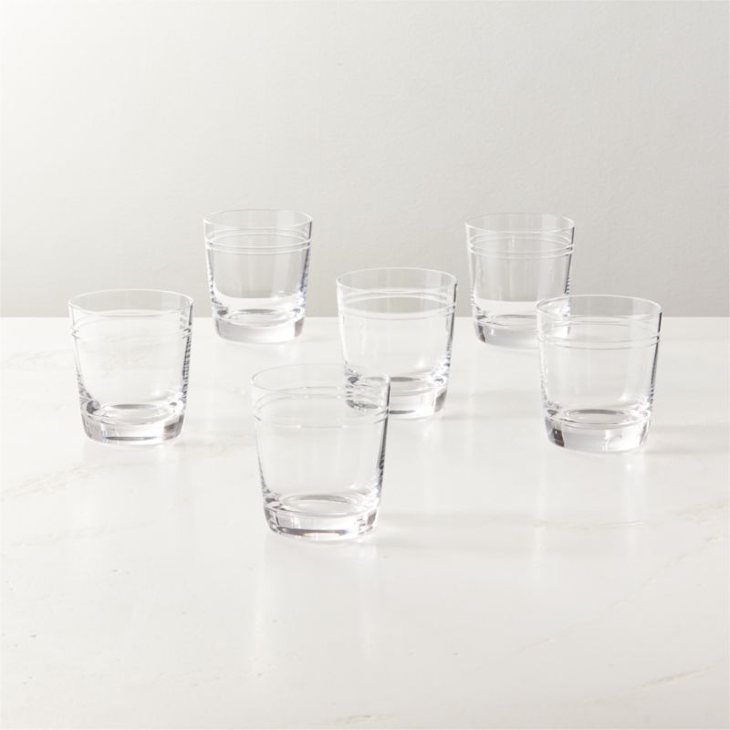 Noemie Etched Double Old-Fashioned Glass Set of 6 by goop - image 1 of 11