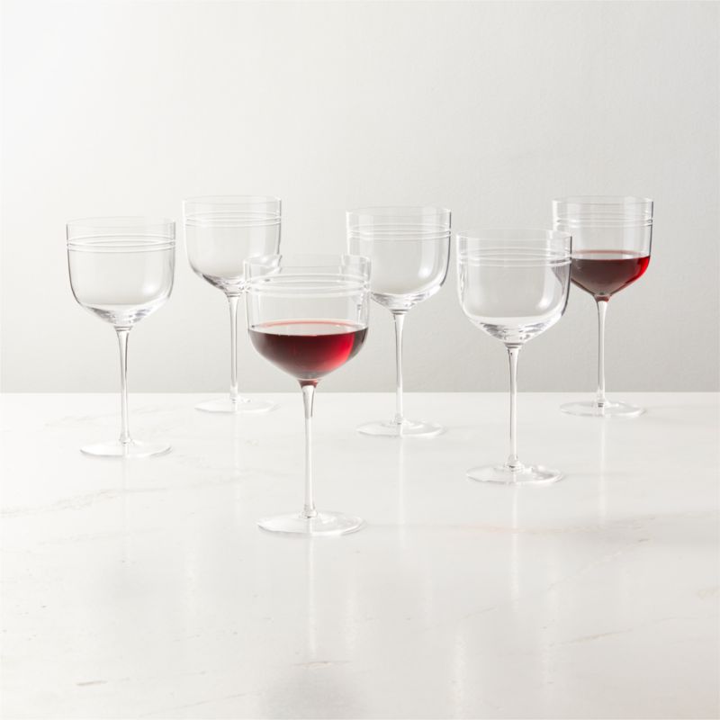 Noemie Etched Red Wine Glass Set of 6 by goop - image 0 of 8