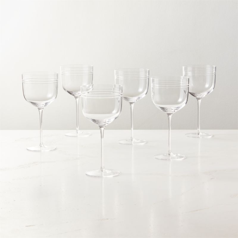 Noemie Etched Red Wine Glass Set of 6 by goop - image 1 of 8