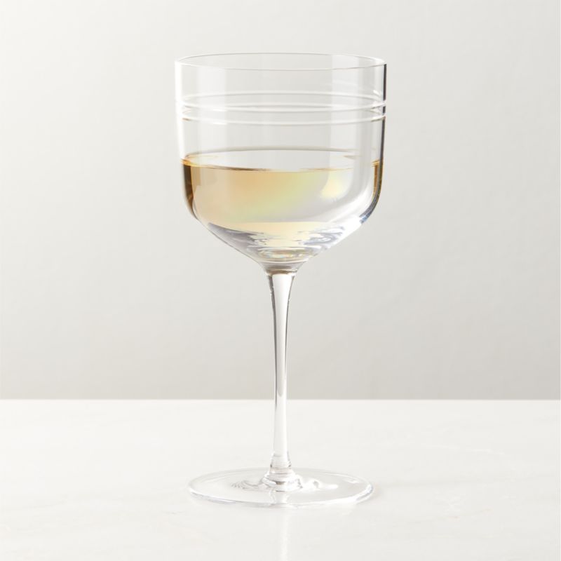 Viewing product image Noemie Etched White Wine Glass by goop - image 1 of 9