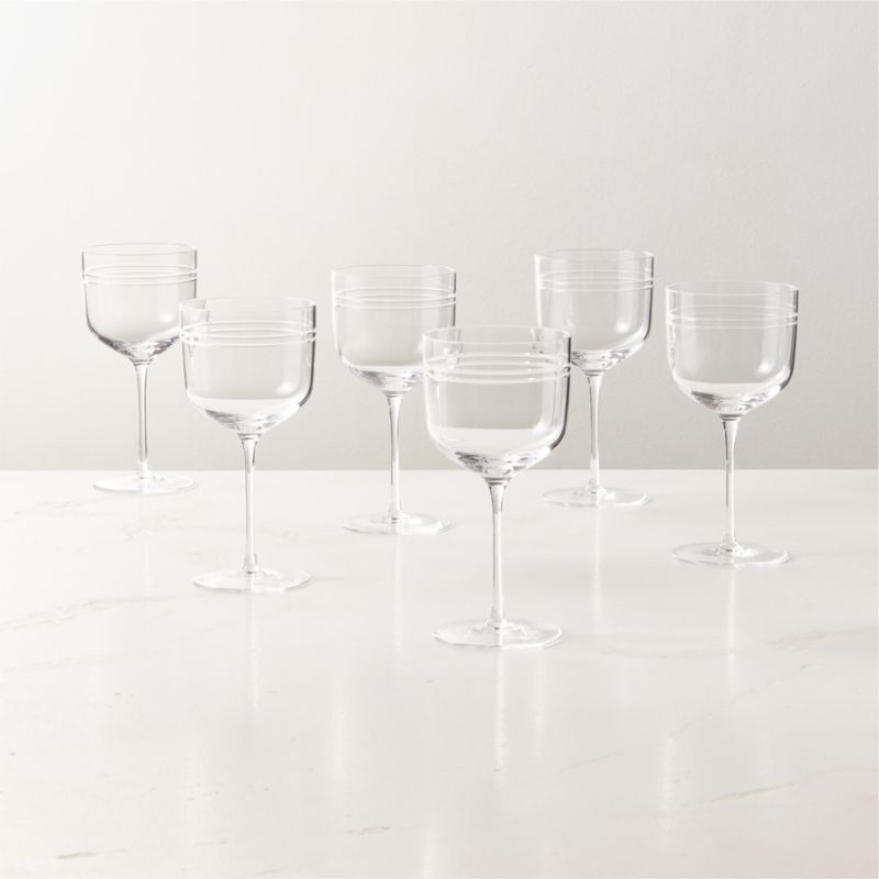 Noemie Etched White Wine Glass Set of 6 by goop - image 1 of 9