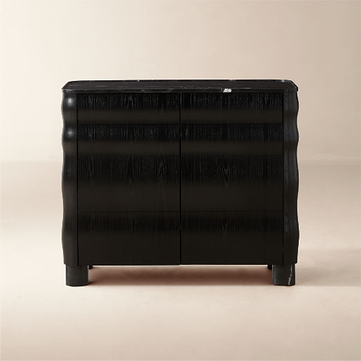 Modern Black And White Credenza CB2