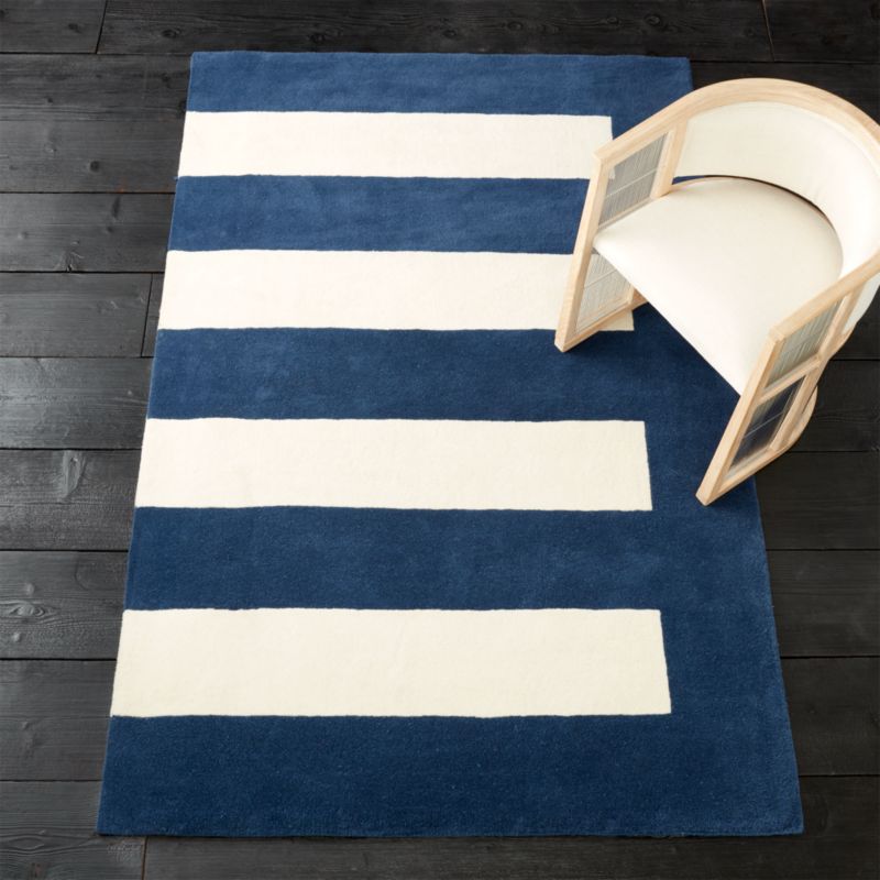 Noren Blue-White Area Rug 5'x8' - image 3 of 6