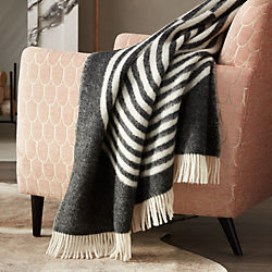 Decorative Throw Blankets Cb2 Norrebro Dark Grey Wool Blanket