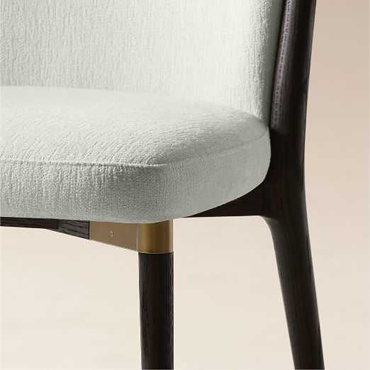 Norrie Snow White Performance Fabric Armless Dining Chair Set of 4