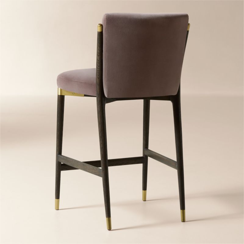 Norrie Dusty Lilac Velvet Counter Stool - image 3 of 6