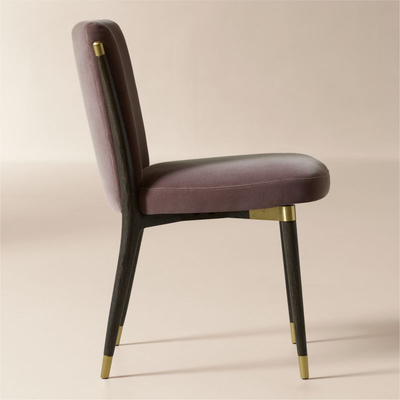 Norrie Dusty Lilac Velvet Armless Dining Chair - image 4 of 7