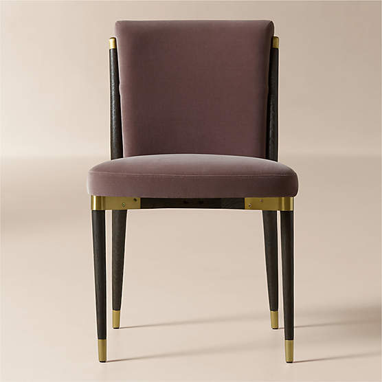 Norrie Dusty Lilac Velvet Armless Dining Chair