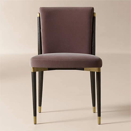 Norrie Dusty Lilac Velvet Armless Dining Chair