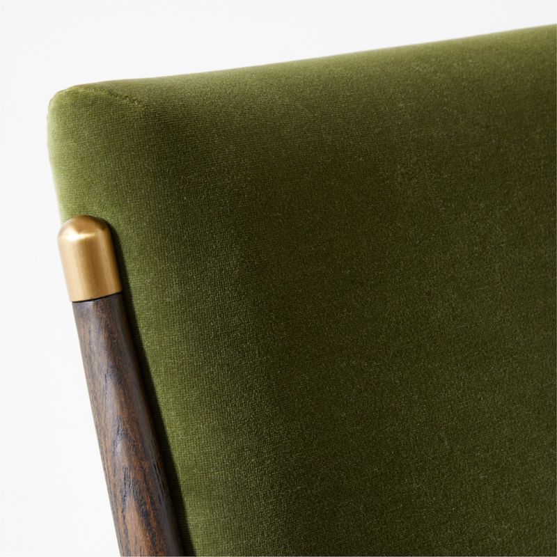 Norrie Forest Green Velvet Dining Armchair - image 12 of 13