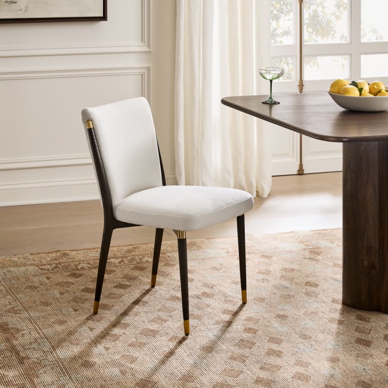 Norrie Snow White Performance Fabric Armless Dining Chair - image 3 of 9