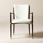 Norrie Snow White Performance Fabric Dining Armchair