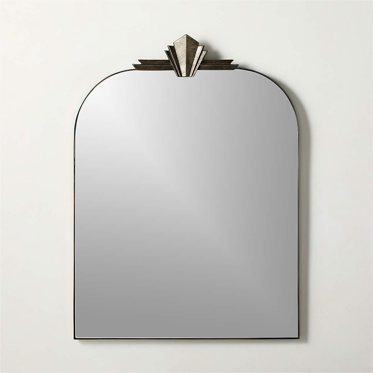 Nouveau Arched Black Wall Mirror 30''x40'' + Reviews | CB2