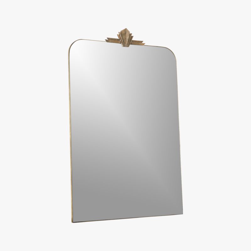 Nouveau Modern Brass Lacquered Iron Full-Length Floor Mirror 48"x78 ...
