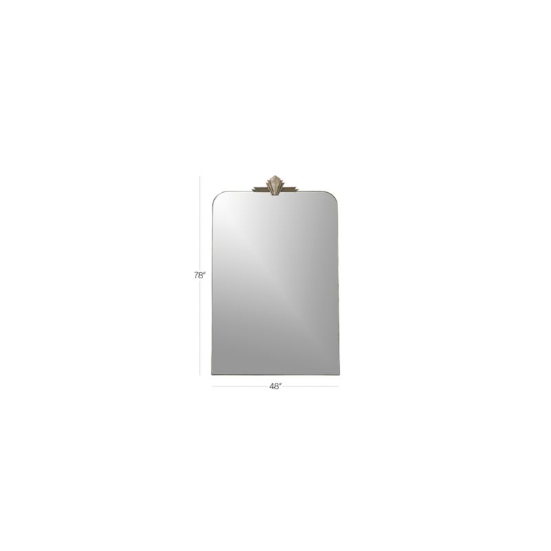 View Nouveau Modern Brass Lacquered Iron Full-Length Floor Mirror 48"x78" - image 3 of 13