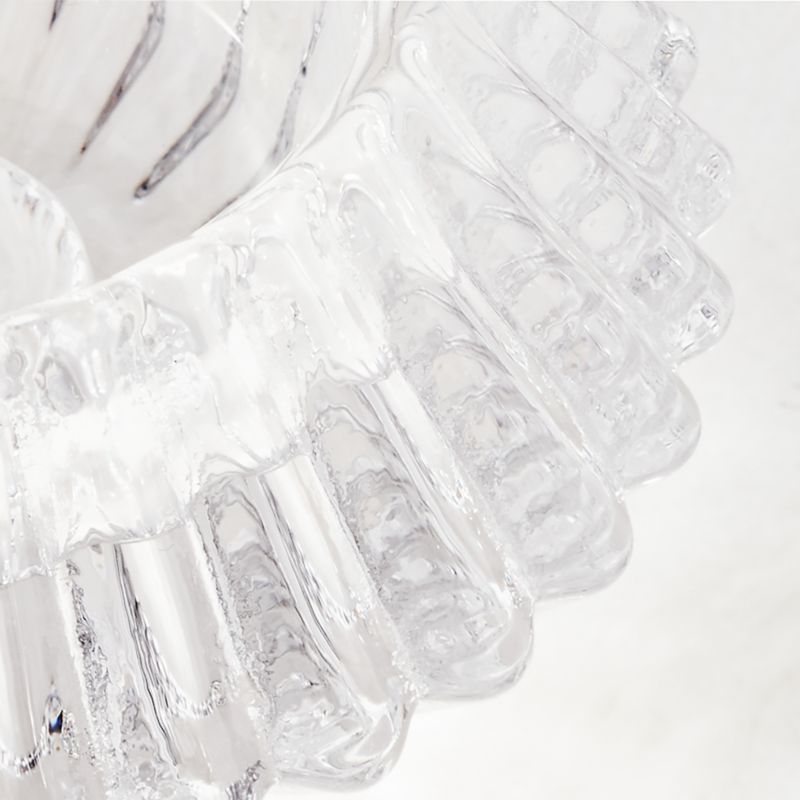 Nova Ribbed Clear Glass Reversible Candle Holder - image 3 of 7