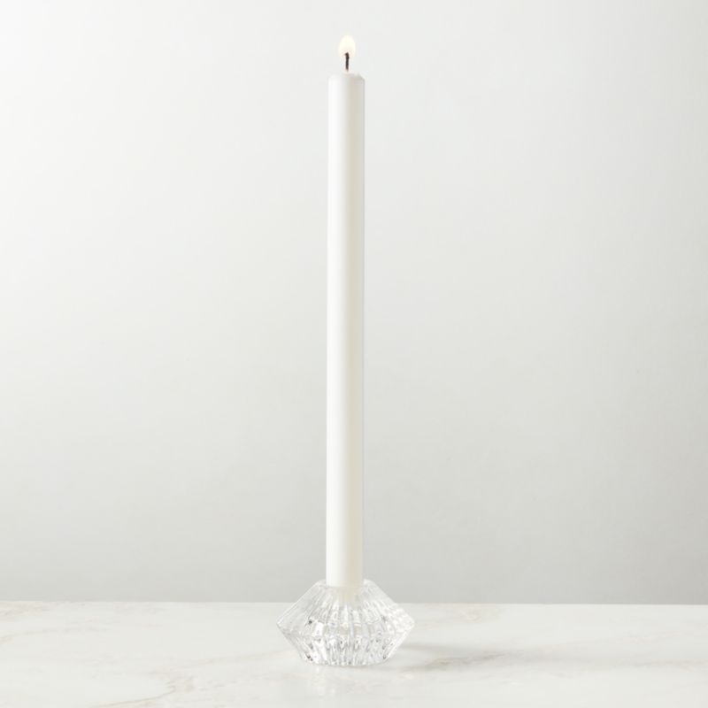 Nova Ribbed Clear Glass Reversible Candle Holder - image 1 of 7