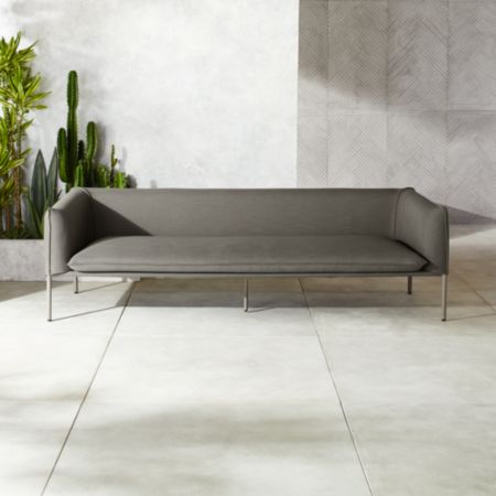 Novara Grey Outdoor Sofa Reviews Cb2