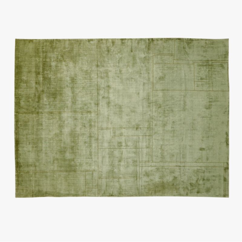 Novelo TENCEL Lyocell Handloomed Modern Green Area Rug 9'x12' + Reviews ...