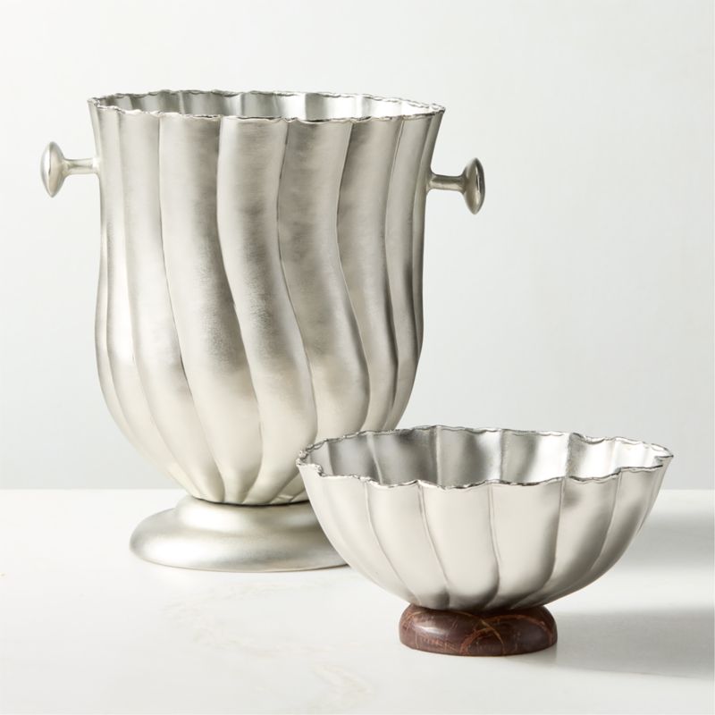 Nerano Pewter Cast Aluminum Wine Chiller and Snack Bowl Set of 2 by Nina Garcia - image 7 of 8