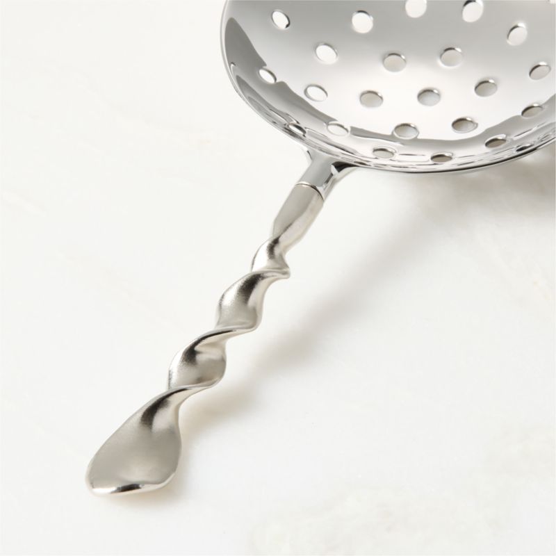Nerano Silver Stainless Steel Strainer With Cast Brass Handle by Nina Garcia - image 2 of 3