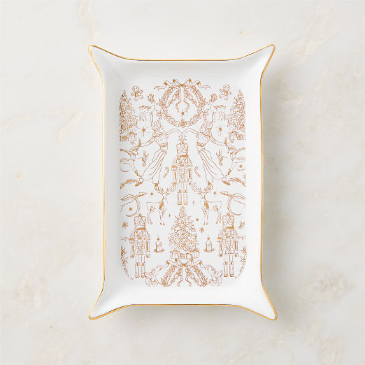 Nutcracker Kingdom White Ceramic Catchall Dish