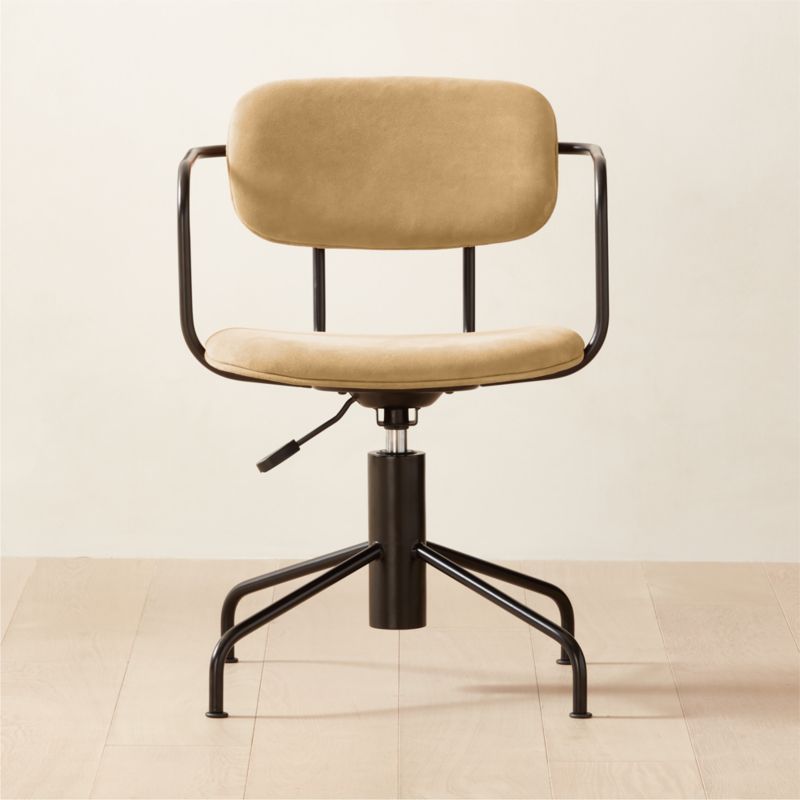 Nyle Suede Office Chair CB2 Canada