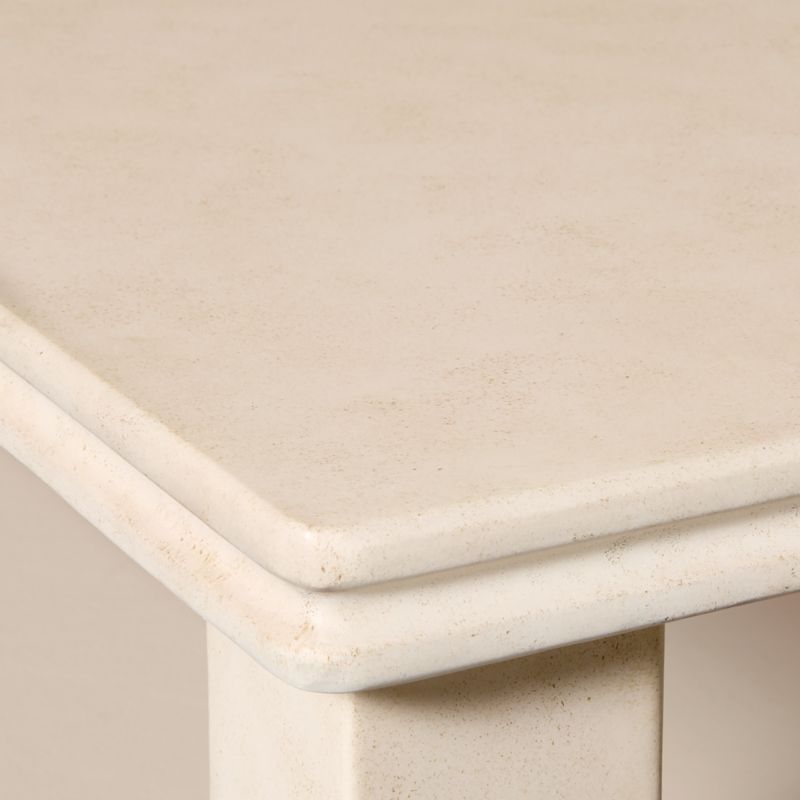 Oakley 64" Rectangular Faux Limestone Outdoor Coffee Table