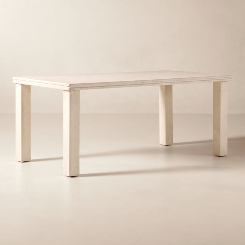 Oakley 72" Rectangular Faux Limestone Outdoor Dining Table - image 3 of 7