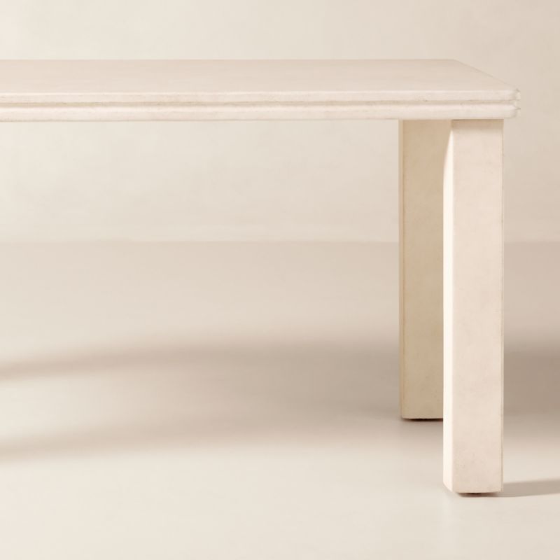 Oakley 72" Rectangular Faux Limestone Outdoor Dining Table - image 5 of 7