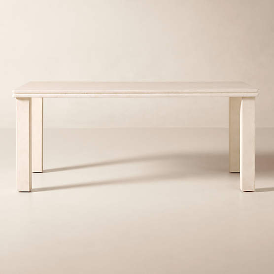 Oakley 72" Rectangular Faux Limestone Outdoor Dining Table