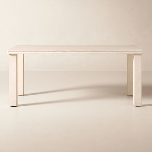 Oakley 72" Rectangular Faux Limestone Outdoor Dining Table